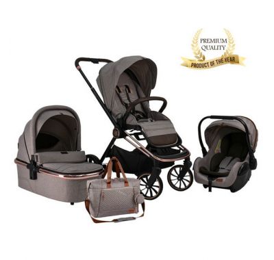 Stroller 3 in 1 Bebe Stars Jewel marble beige στο Bebe Maison