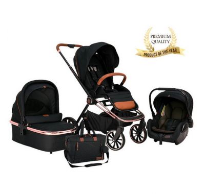 Stroller 3 in 1 Bebe Stars Jewel volcano black στο Bebe Maison