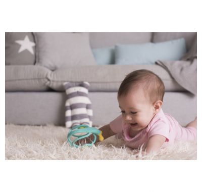 Μασητικό και κουδουνίστρα 3D Baby to Love σαλιγκάρι σιέλ στο Bebe Maison