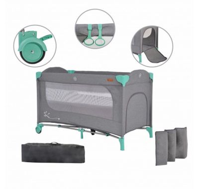 Διώροφο παρκοκρέβατο Cangaroo Skyglow 2 mint στο Bebe Maison