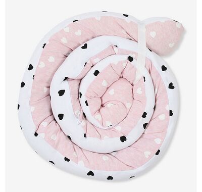 Πολυχρηστικό μαξιλάρι Minene Snuggly Snake Pink Hearts στο Bebe Maison