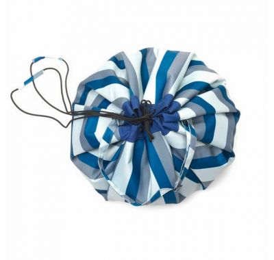 Αδιάβροχο στρώμα παιχνιδιού και τσάντα 2 σε 1 PLAY&GO Outdoor Blue green stripes στο Bebe Maison