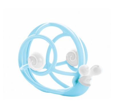 Chewing gum and rattle 3D Baby to Love light blue snail στο Bebe Maison