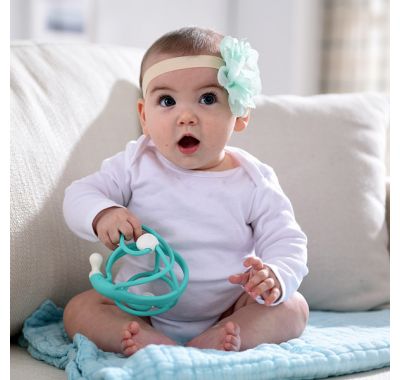 Μασητικό και κουδουνίστρα 3D Baby to Love σαλιγκάρι σιέλ στο Bebe Maison