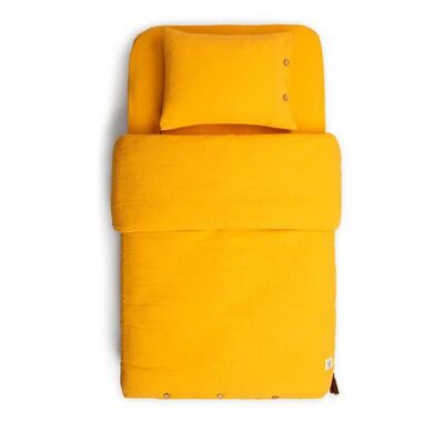 Σετ παπλωματοθήκη κούνιας 2τμχ Funna Baby marigold mustard 110x150 στο Bebe Maison