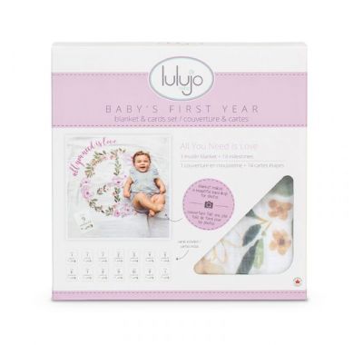 Βρεφικό σετ δώρου με milestones Lulujo All you need is love στο Bebe Maison