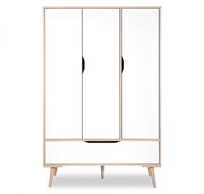 Βρεφική τρίφυλλη ντουλάπα Klups Sofie 117x50x180 στο Bebe Maison