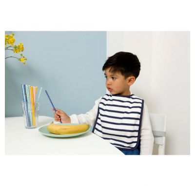 Σετ 2 σαλιάρες Baby to Love blue stripes στο Bebe Maison