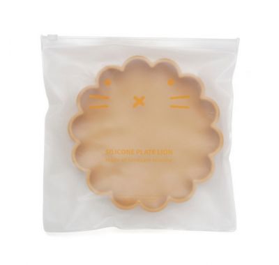 Βρεφικό πιάτο σιλικόνης Petit Monkey Lion ochre στο Bebe Maison