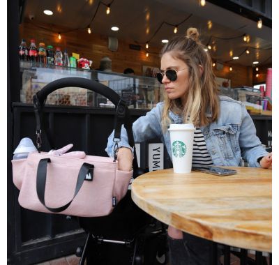 Τσάντα οργανωτής καροτσιού Minene Zoe mini pink στο Bebe Maison
