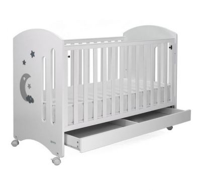 Βρεφικό κρεβάτι Bebe Stars Azure white 130*60cm στο Bebe Maison