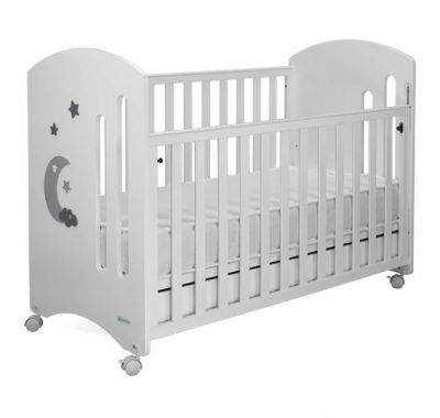 Βρεφικό κρεβάτι Bebe Stars Azure white 130*60cm στο Bebe Maison