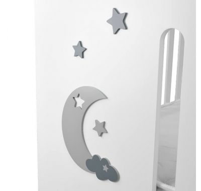 Βρεφικό κρεβάτι Bebe Stars Azure white 130*60cm στο Bebe Maison