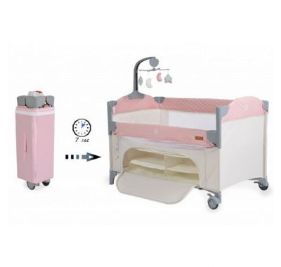 Διώροφο παρκοκρέβατο Cangaroo Indiana Pink με παιχνίδι στο Bebe Maison