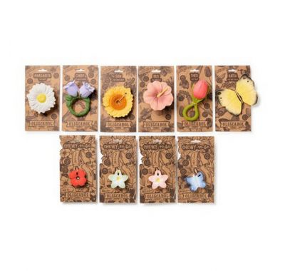 Μασητικό Olie & Carol  από φυσικό καουτσούκ Iris ο ροζ ιβίσκος στο Bebe Maison