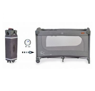 Παρκοκρέβατο Cangaroo Skyglow 1 grey στο Bebe Maison