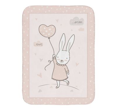 Βρεφική κουβέρτα κρεβατιού βελουτέ Kikka Boo rabbits in love στο Bebe Maison