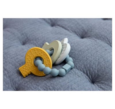 Μασητικό μπρελόκ σιλικόνης Little Dutch μπλε στο Bebe Maison