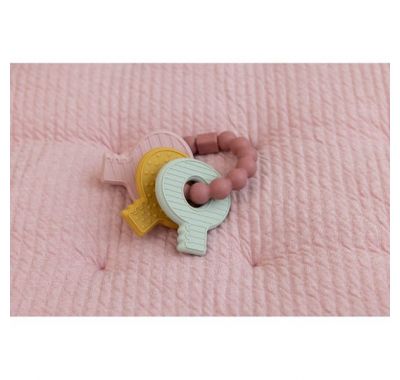 Μασητικό μπρελόκ σιλικόνης Little Dutch ροζ στο Bebe Maison