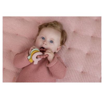 Μασητικό μπρελόκ σιλικόνης Little Dutch ροζ στο Bebe Maison