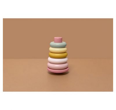 Πυραμίδα ταξινόμησης με κρίκους Little Dutch ροζ στο Bebe Maison