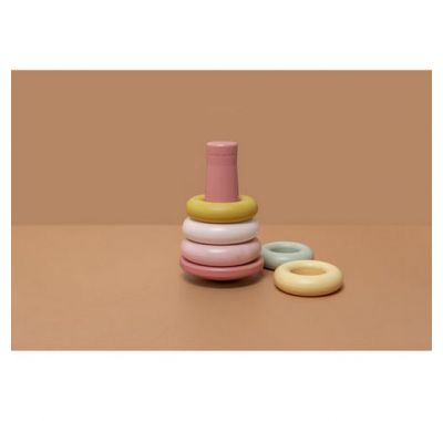 Πυραμίδα ταξινόμησης με κρίκους Little Dutch ροζ στο Bebe Maison