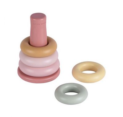 Πυραμίδα ταξινόμησης με κρίκους Little Dutch ροζ στο Bebe Maison