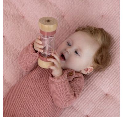 Ξύλινη κουδουνίστρα με ήχο βροχής Little Dutch flowers and butterflies στο Bebe Maison