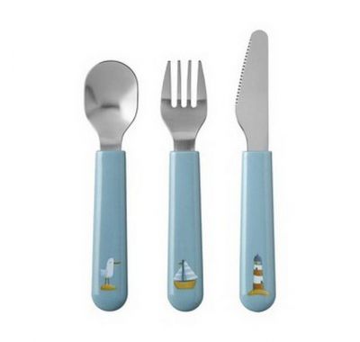 Παιδικό σετ φαγητού 6 τεμαχίων Little Dutch sailors bay μπλε στο Bebe Maison