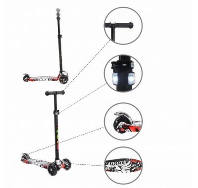 Τρίτροχο παιδικό πατίνι - scooter Byox Rapture black στο Bebe Maison