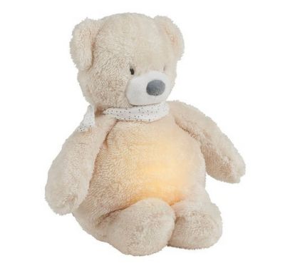 Λούτρινο αρκουδάκι Nattou με φως, λευκούς ήχους και μελωδίες Sleepy μπεζ στο Bebe Maison