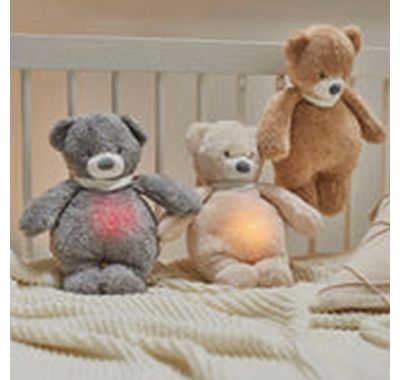 Λούτρινο λαγουδάκι Nattou με φως, λευκούς ήχους και μελωδίες Sleepy καφέ στο Bebe Maison