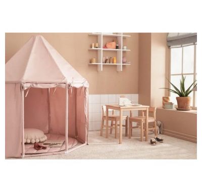 Ξύλινο σπιτάκι πολυγωνικό Kids concept Montessori απαλό ροζ στο Bebe Maison