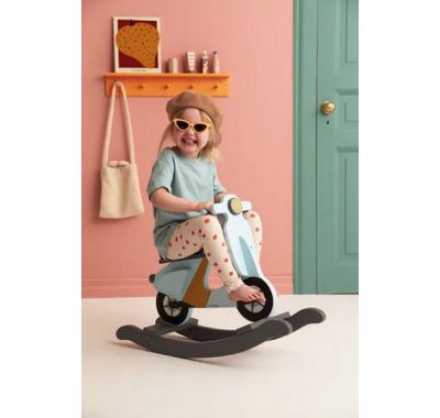 Ξύλινο κουνιστό σκούτερ Kids Koncept λευκό στο Bebe Maison