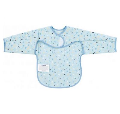 Αδιάβροχη σαλιάρα Kikka Boo με μανίκια και τσέπη Arty pattern blue στο Bebe Maison