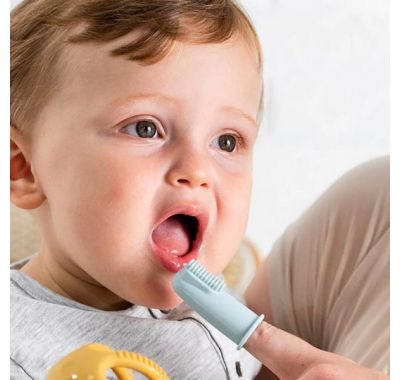 Σετ 2 βρεφικές οδοντόβουρτσες σιλικόνης Nattou κίτρινο - ροζ στο Bebe Maison