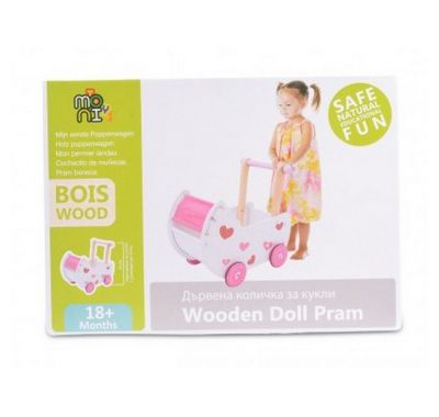 Ξύλινο καροτσάκι για κούκλες Cangaroo 2150 στο Bebe Maison