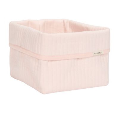 Changing basket small Little Dutch pure soft pink στο Bebe Maison