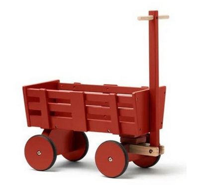 Kids Concept Carl Larrson dark red wooden doll carriage στο Bebe Maison