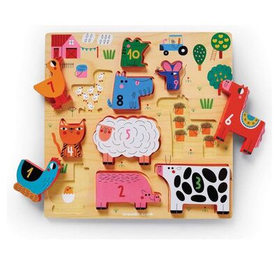 Crocodile Creek Barn 10 Piece Wooden Puzzle στο Bebe Maison