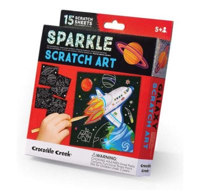 Σετ ζωγραφικής Crocodile Creek Sparkle scratch art διάστημα στο Bebe Maison