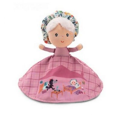 Υφασμάτινη κούκλα κοκκινοσκουφίτσα Lilliputiens διπλής όψης στο Bebe Maison