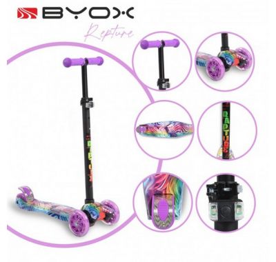 Τρίτροχο παιδικό πατίνι - scooter Byox Rapture purple στο Bebe Maison