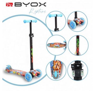 Τρίτροχο παιδικό πατίνι - scooter Byox Rapture blue στο Bebe Maison