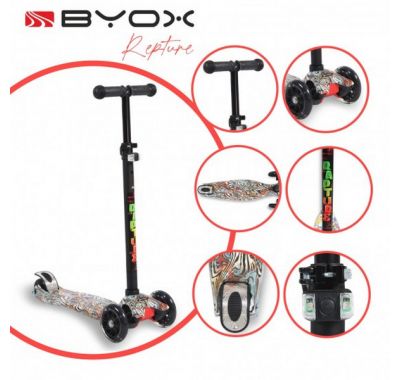 Τρίτροχο παιδικό πατίνι - scooter Byox Rapture turquoise στο Bebe Maison