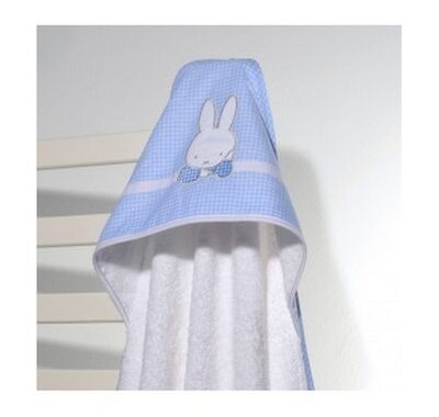 Miffy triangle bathrobe design 69 siel checkered with embroidery στο Bebe Maison