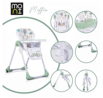 Καρεκλάκι φαγητού Cangaroo Muffin μέντα στο Bebe Maison