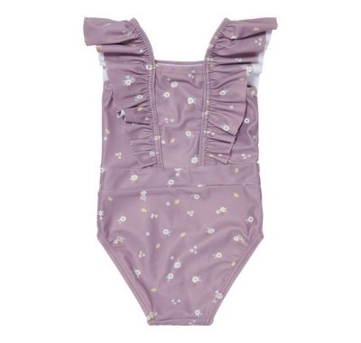 Ολόσωμο μαγιό με βολάν Little Dutch Mauve Blossom στο Bebe Maison