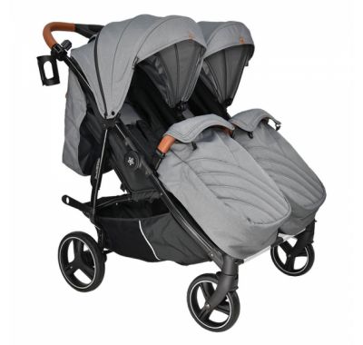 Καρότσι διδύμων Bebe Stars Double Trouble Grey στο Bebe Maison
