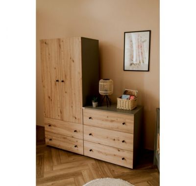 Ολοκληρωμένο βρεφικό δωμάτιο Klups Pauline graphite oak 120*60cm στο Bebe Maison